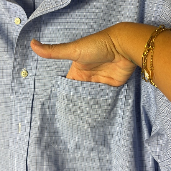 Brooks Brothers Non Iron Button Down Shirt Light Blue size 17-34 - Picture 5 of 7